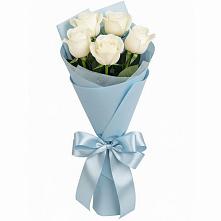 5 Белых роз Проуд в Темнолесской Букет 5 Белых роз Проуд в Темнолесской