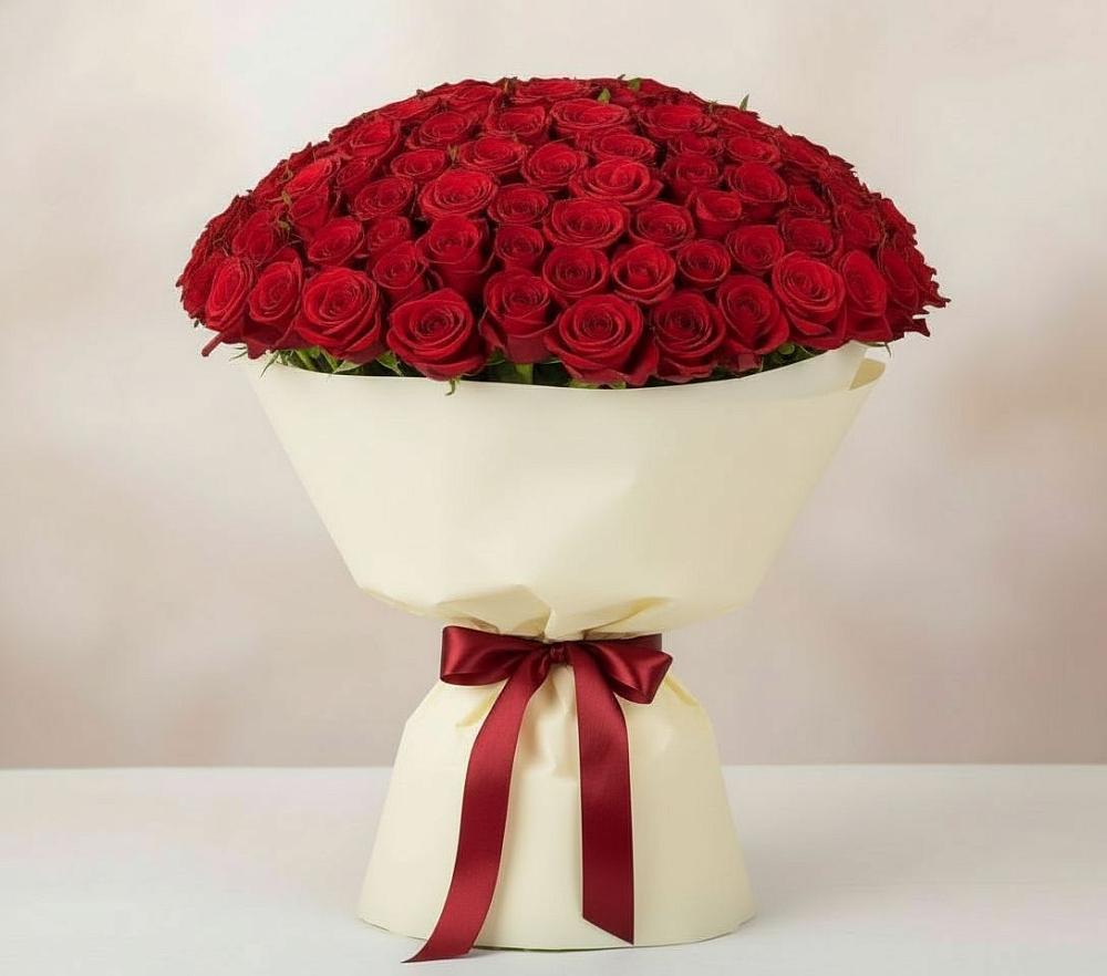 101 Красная роза Милано в Темнолесской Букет 101 Красная роза Милано в Темнолесской
