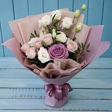Букет цветов из:  Розы и Лизиантусы в Темнолесской