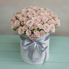 Цветочная композиция из Розы в шляпной коробке в Темнолесской