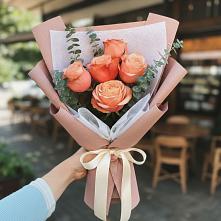 Букет персиковый аромат в Темнолесской Букет цветов из: Розы в Темнолесской