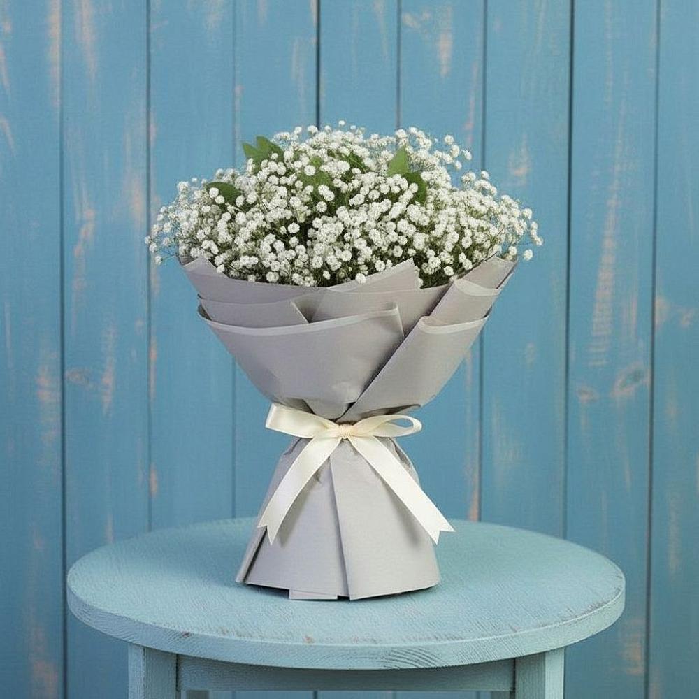 Букет Белые гипсофилы в Темнолесской Букет цветов из: Гипсофила в Темнолесской