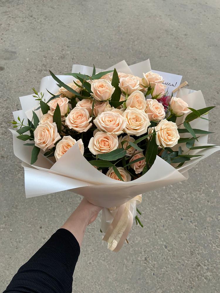 Букет Кремовые розы Латте в Темнолесской