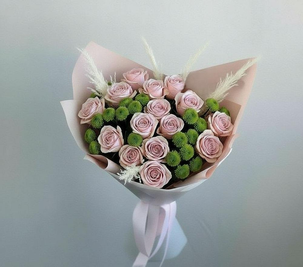 Букет доброе утро в Темнолесской Букет цветов из: Розы и Хризантемы в Темнолесской