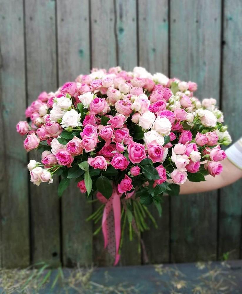 Букет Розовые кустовые розы Натали и Лав Лидия в Темнолесской