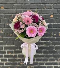 Букет цветов из:  Герберы и Хризантемы в Темнолесской