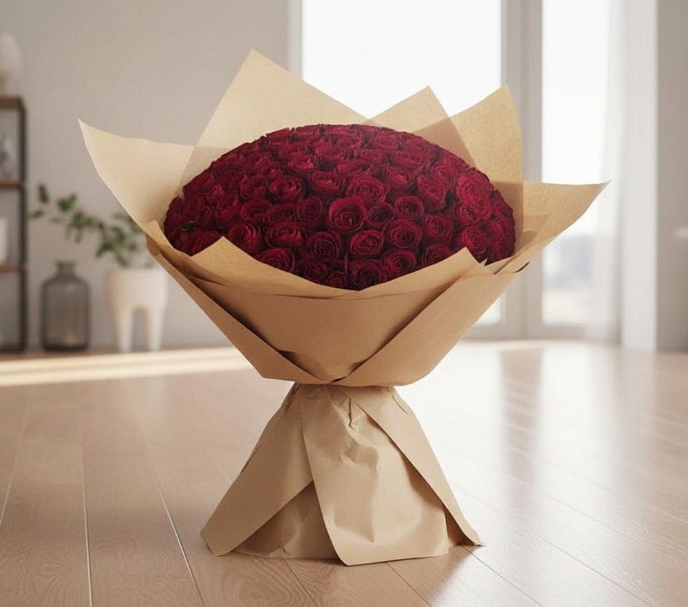 Букет 101 Красная роза в Темнолесской
