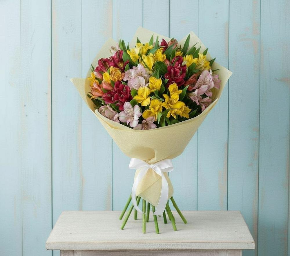 Букет цветов из: Альстромерии в Темнолесской