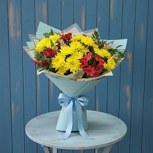 Букет цветов из:  Альстромерии и Хризантемы в Темнолесской