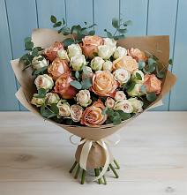 Букет цветов из:  Альстромерии и Розы #REPLACE_PRED# Темнолесской